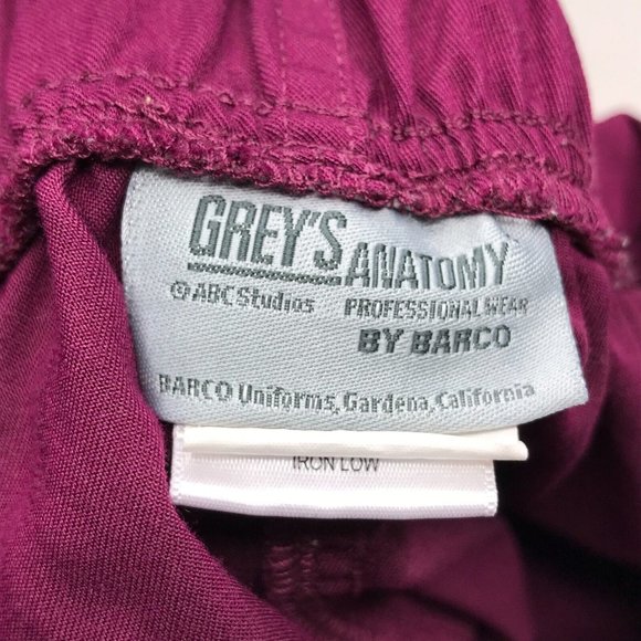 Barco Greys Anatomy Womens Scrub Pants Medium Purple Pull On Bottoms Pockets - Picture 3 of 15